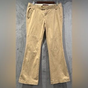 Aeropostale Pants Vintage Y2K Womens Khaki 9/10 Low Rise Flare Leg Pockets